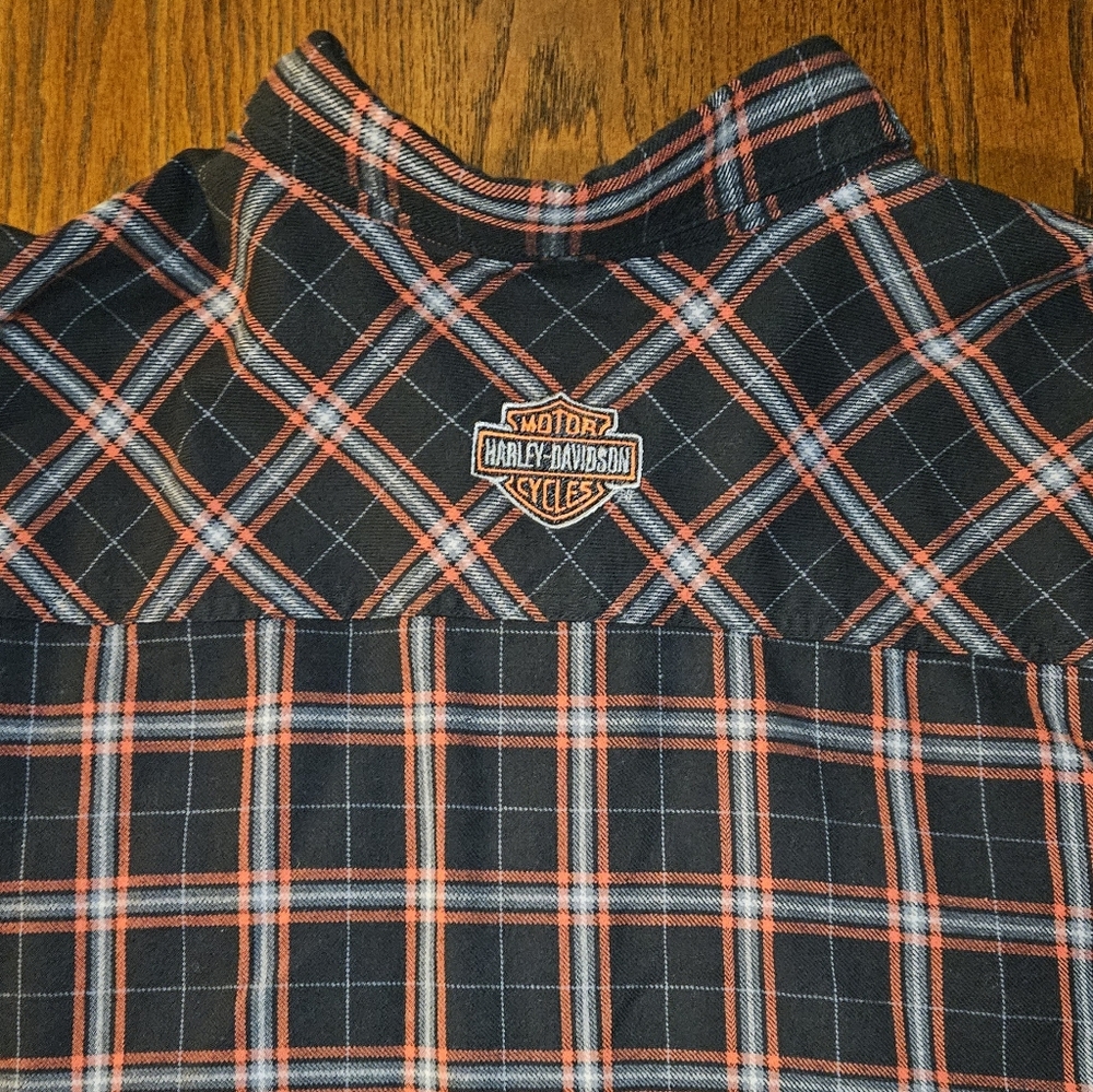 Harley Davidson Mens Flannel Shirt Xl Like New! Gem